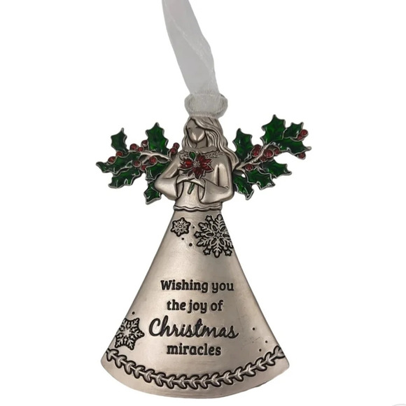 Ganz  Angel Wishing You The Joy of Christmas Miracles Ornament - Picture 2 of 4